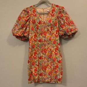 Endless Rose V-Neck Puff-Sleeve Mini Dress